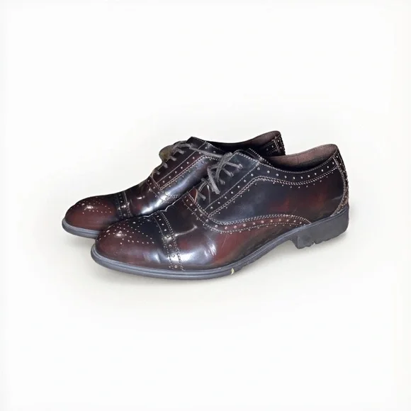 Rockport | Shoes | Rockport Adiprene By Adidas Womens 95 Brown Leather  Wingtip Oxford Dress Shoes | Poshmark